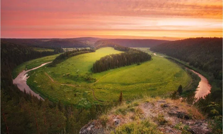 Панорама речной излучины, фото 7