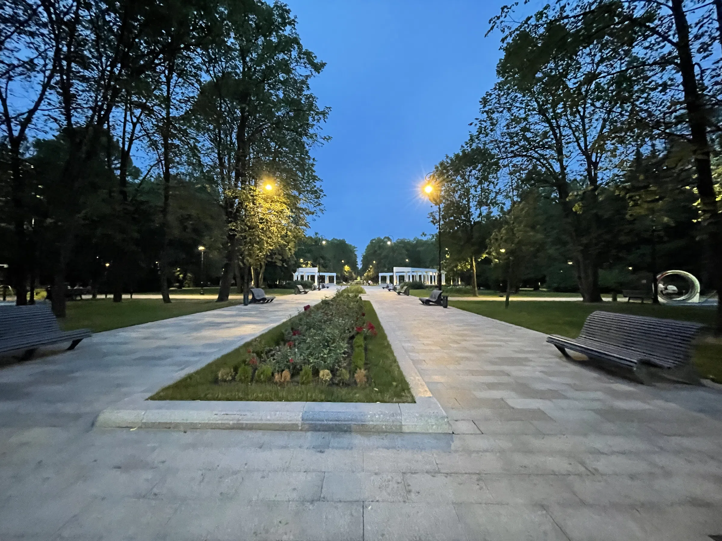 Вечерний парк с дорожками, фото 3