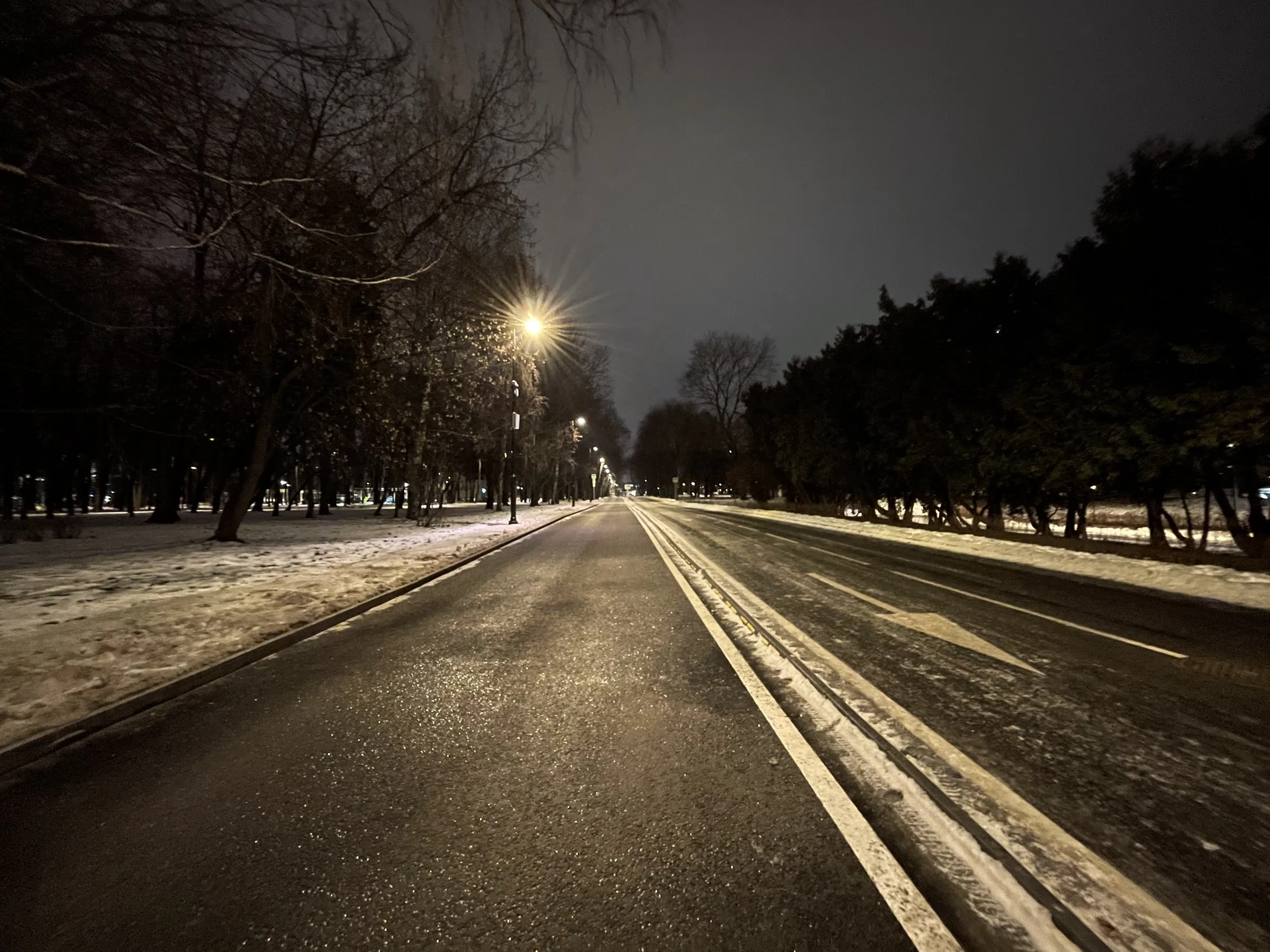 Зимний ночной парк, фото 5