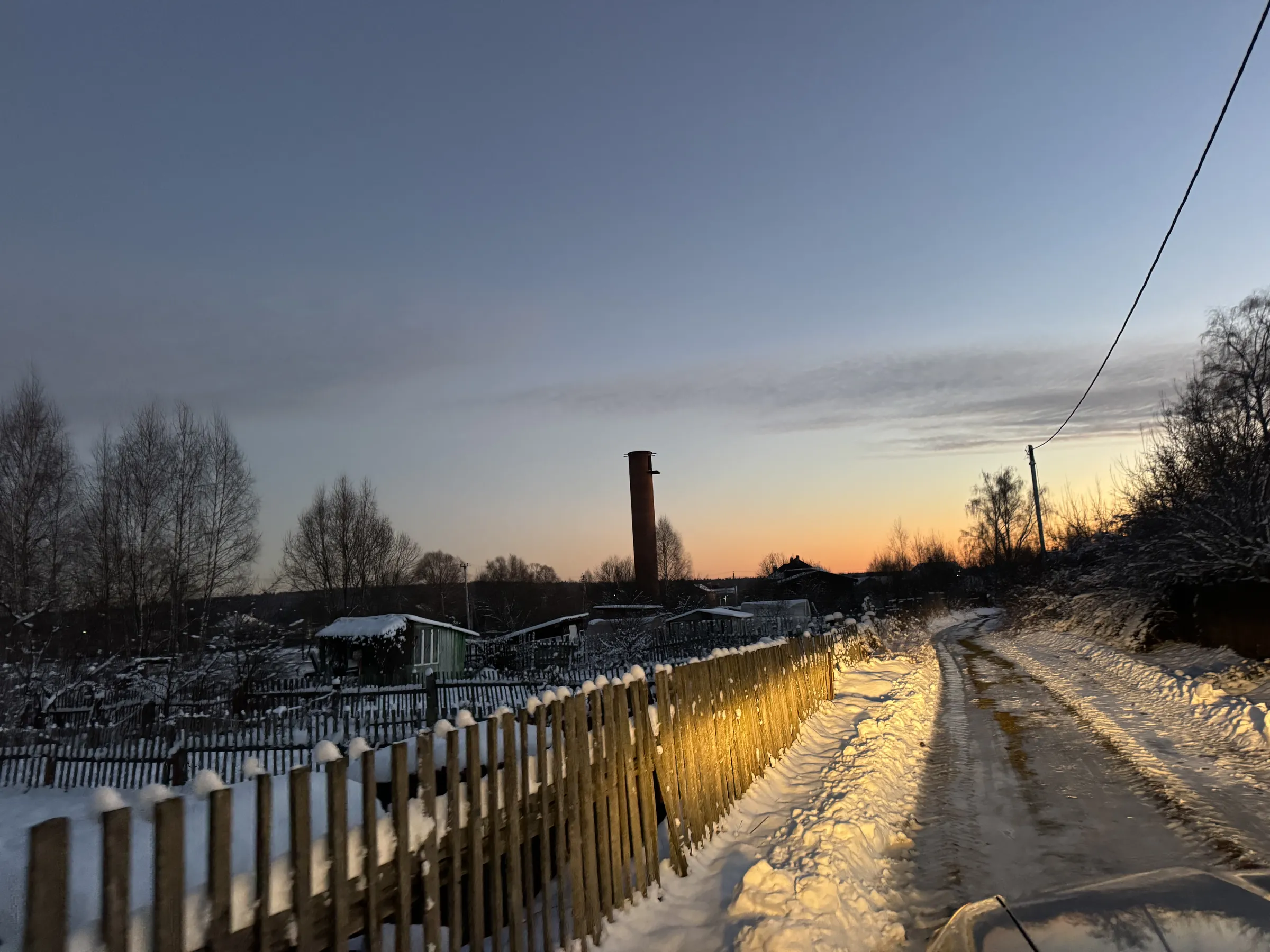 Зимняя деревенская улица, фото 2