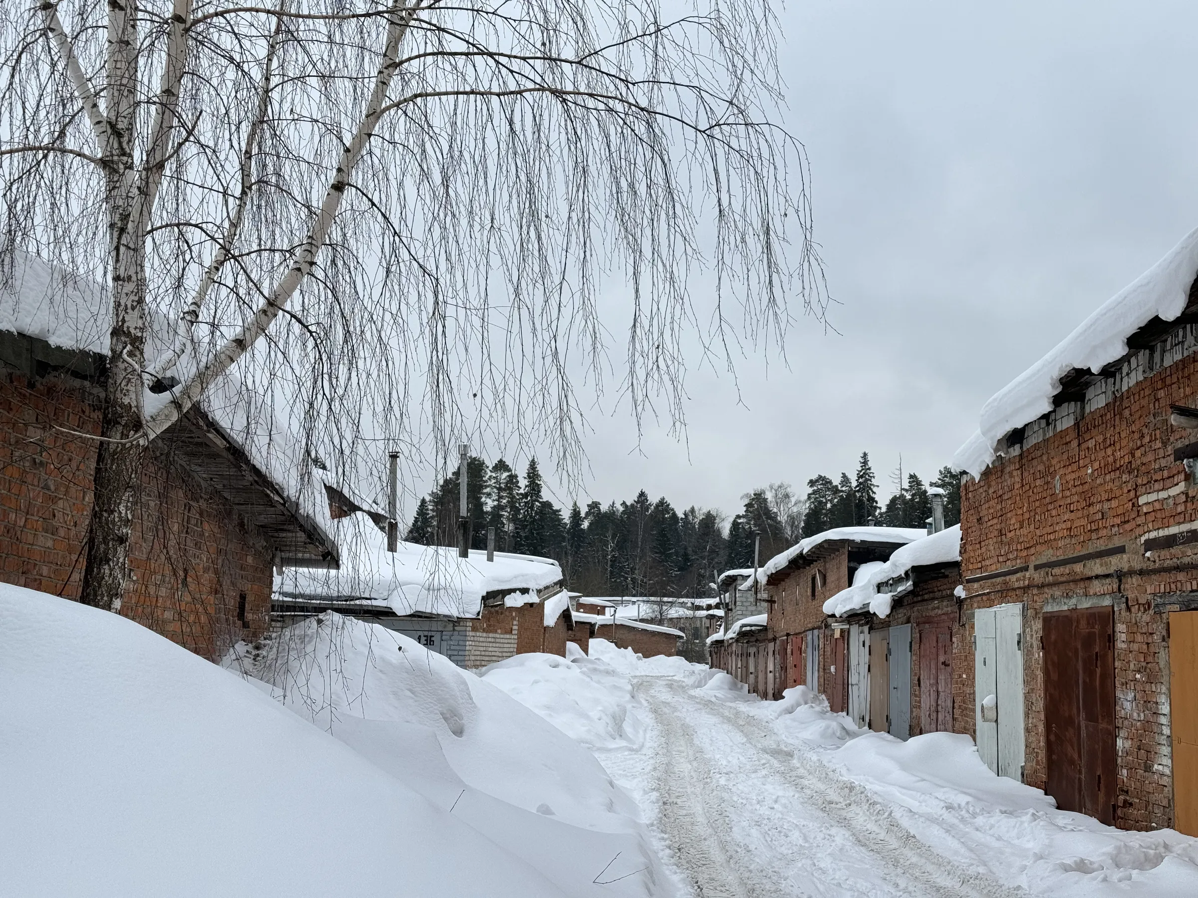 Гаражный кооператив зимой, фото 7