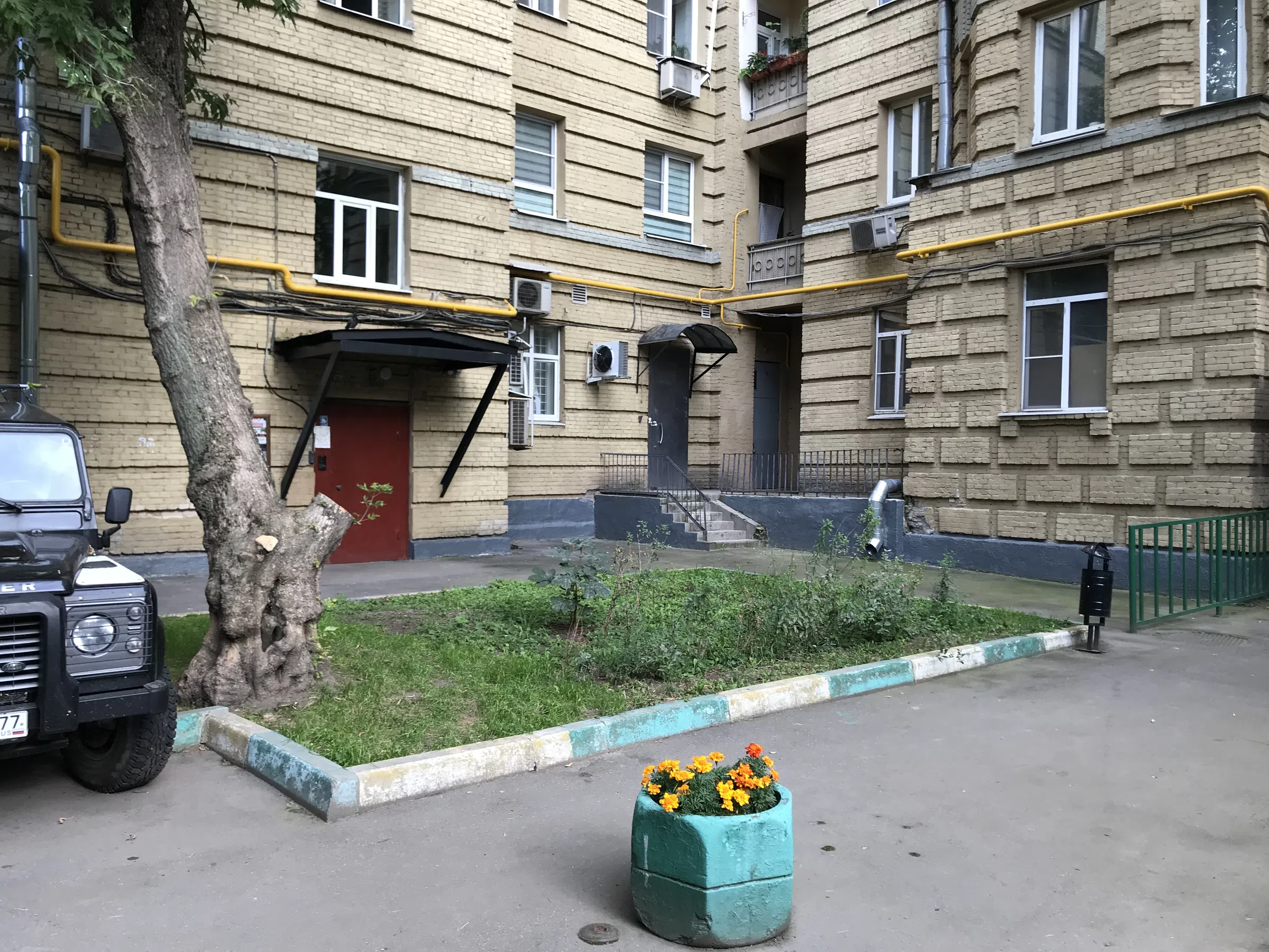 Желтая сталинка во дворе, фото 5