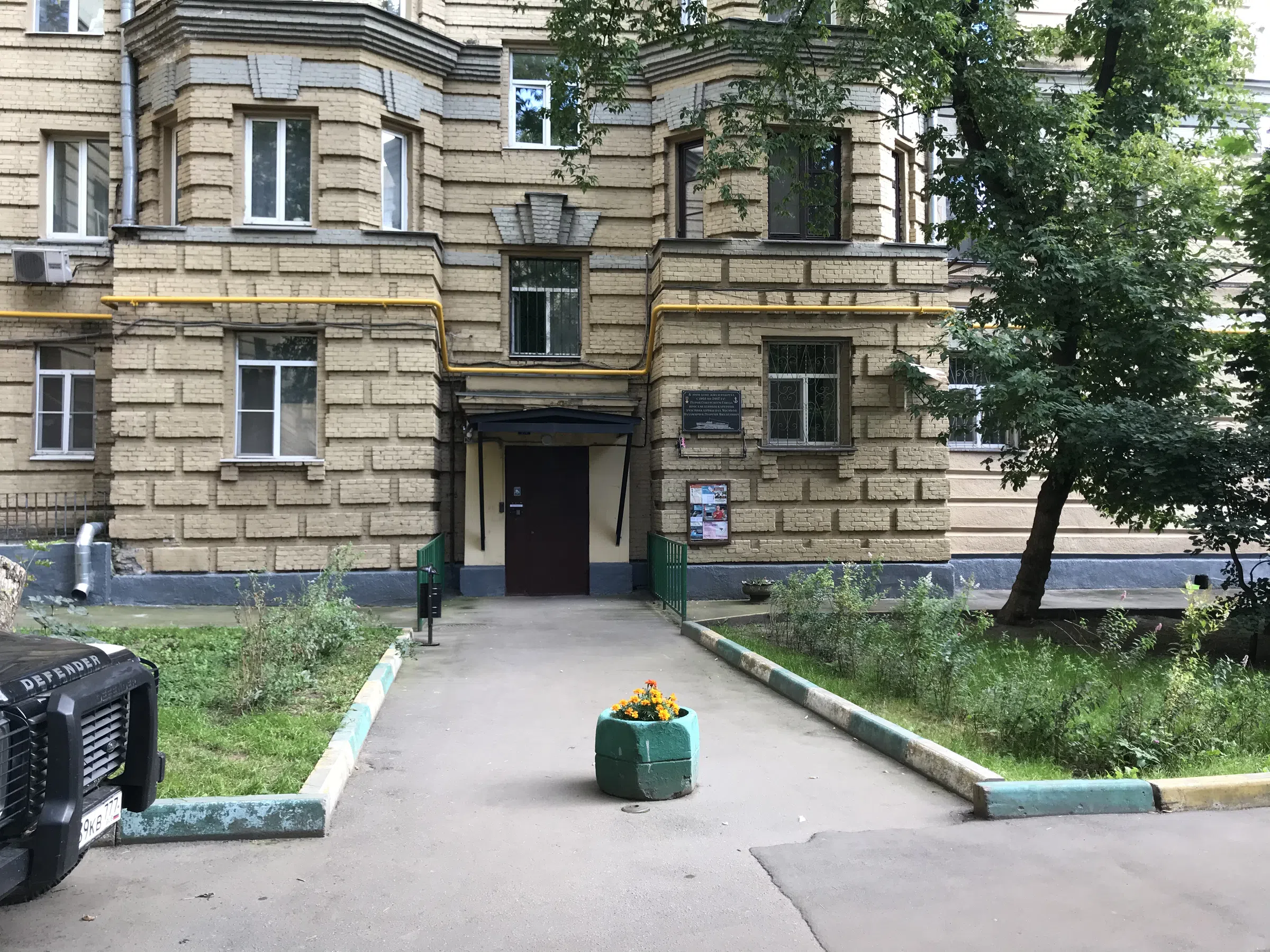 Желтая сталинка во дворе, фото 1