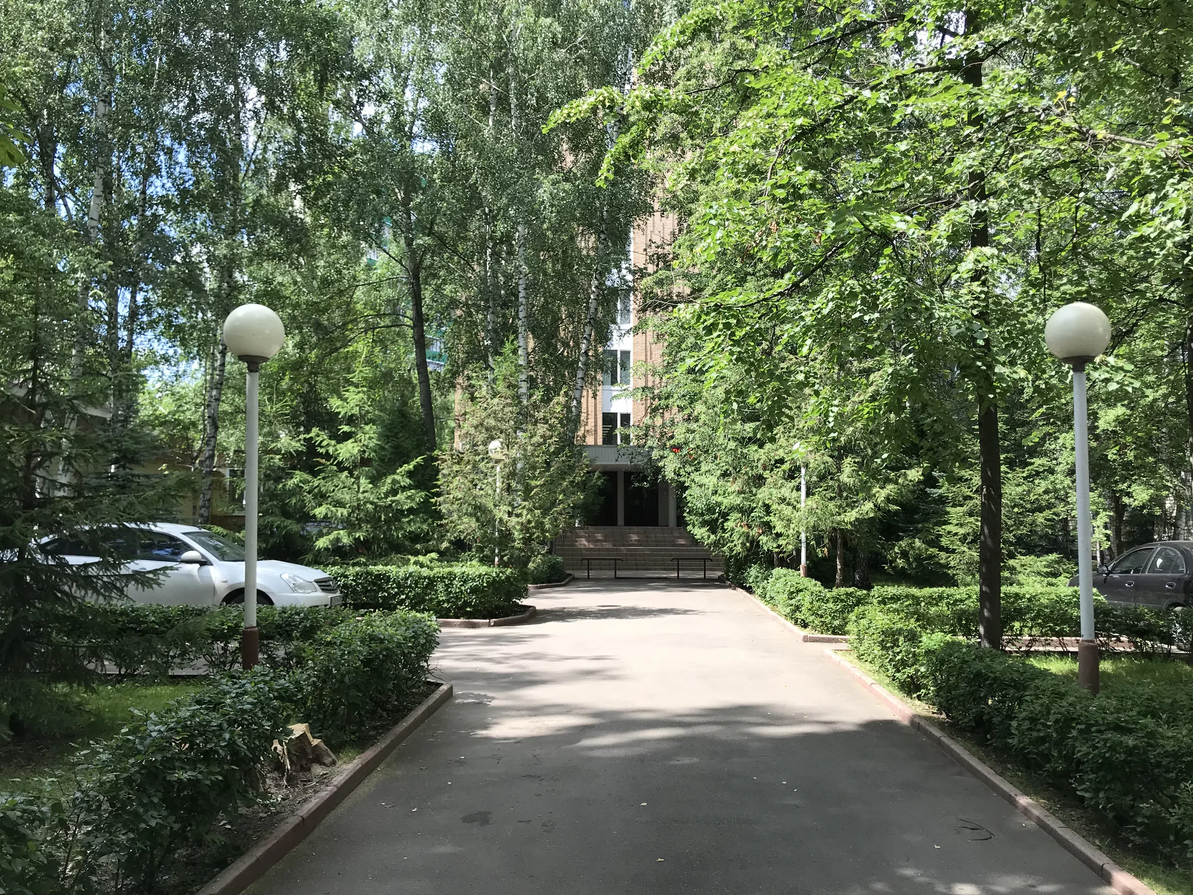 Кирпичный офис среди деревьев, фото 11