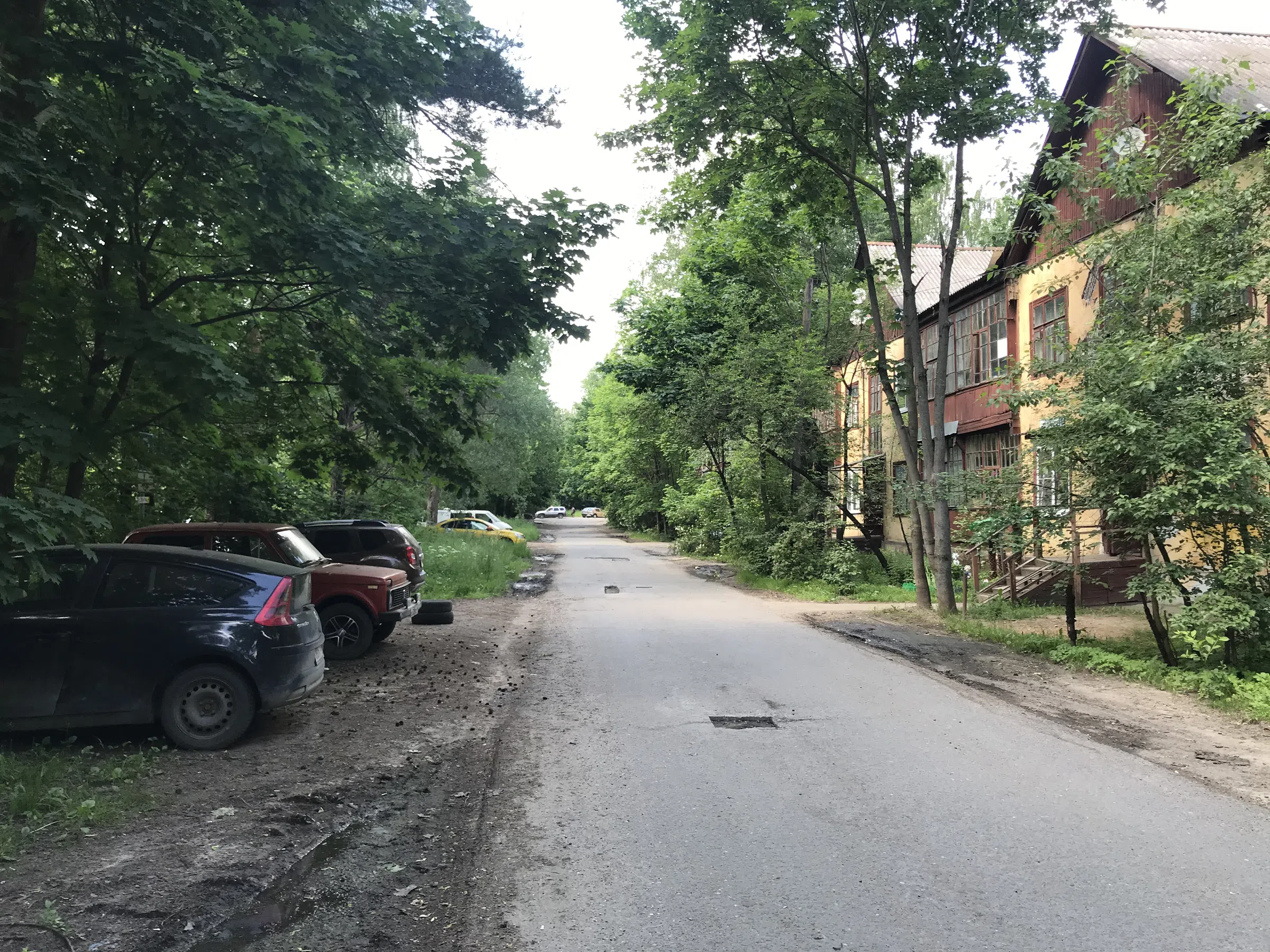 Деревянная сталинка в зелени, фото 3