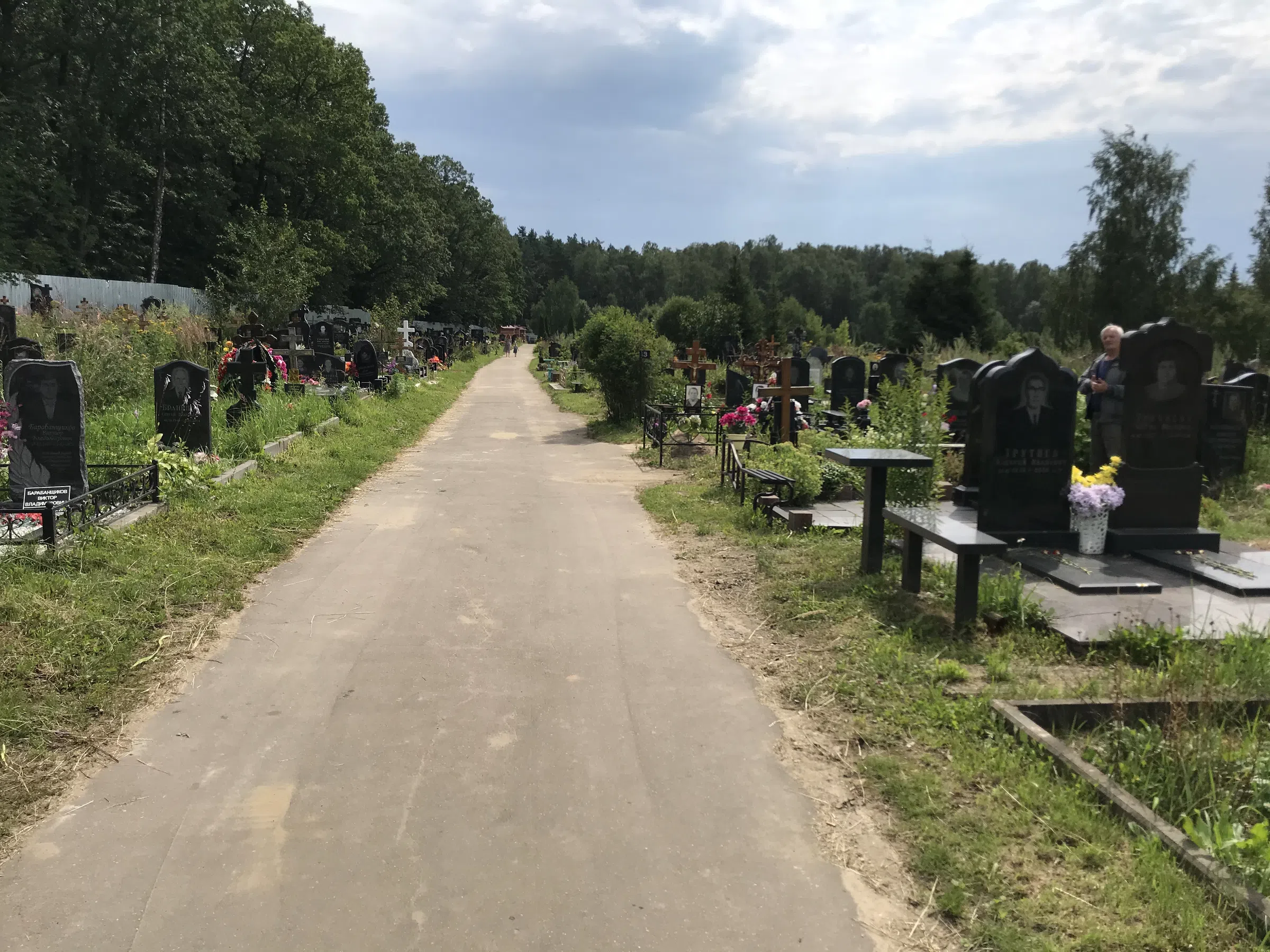 Кладбище с лесом на фоне, фото 6
