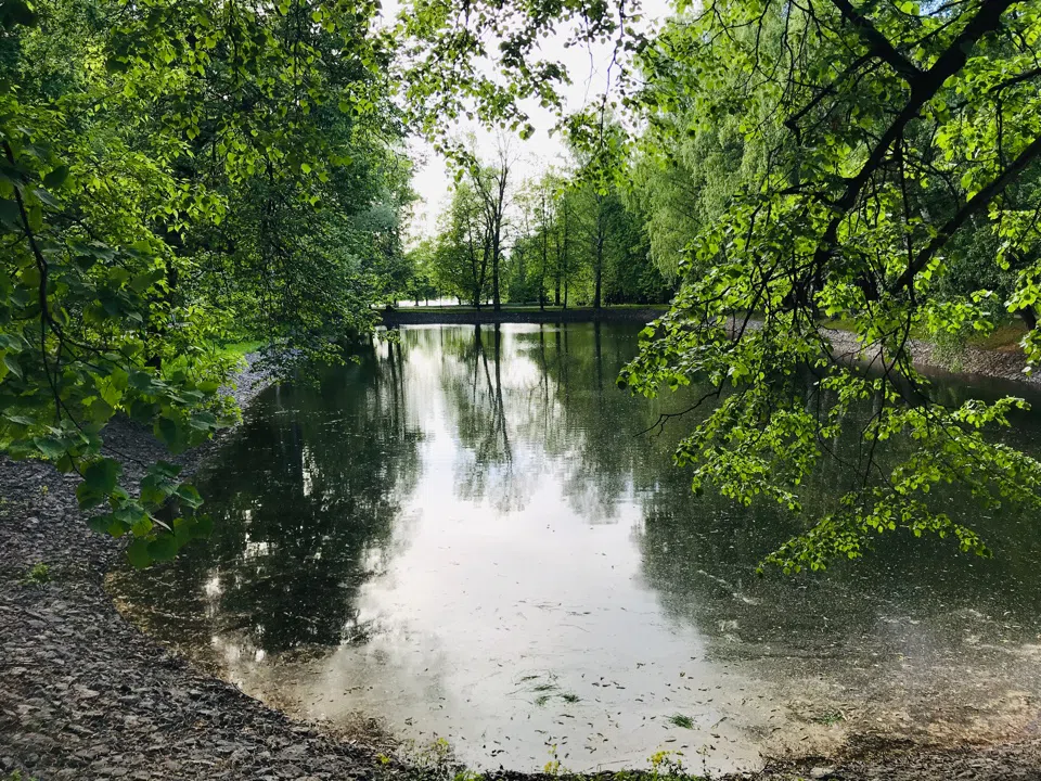Парк у озера с беседкой, фото 12