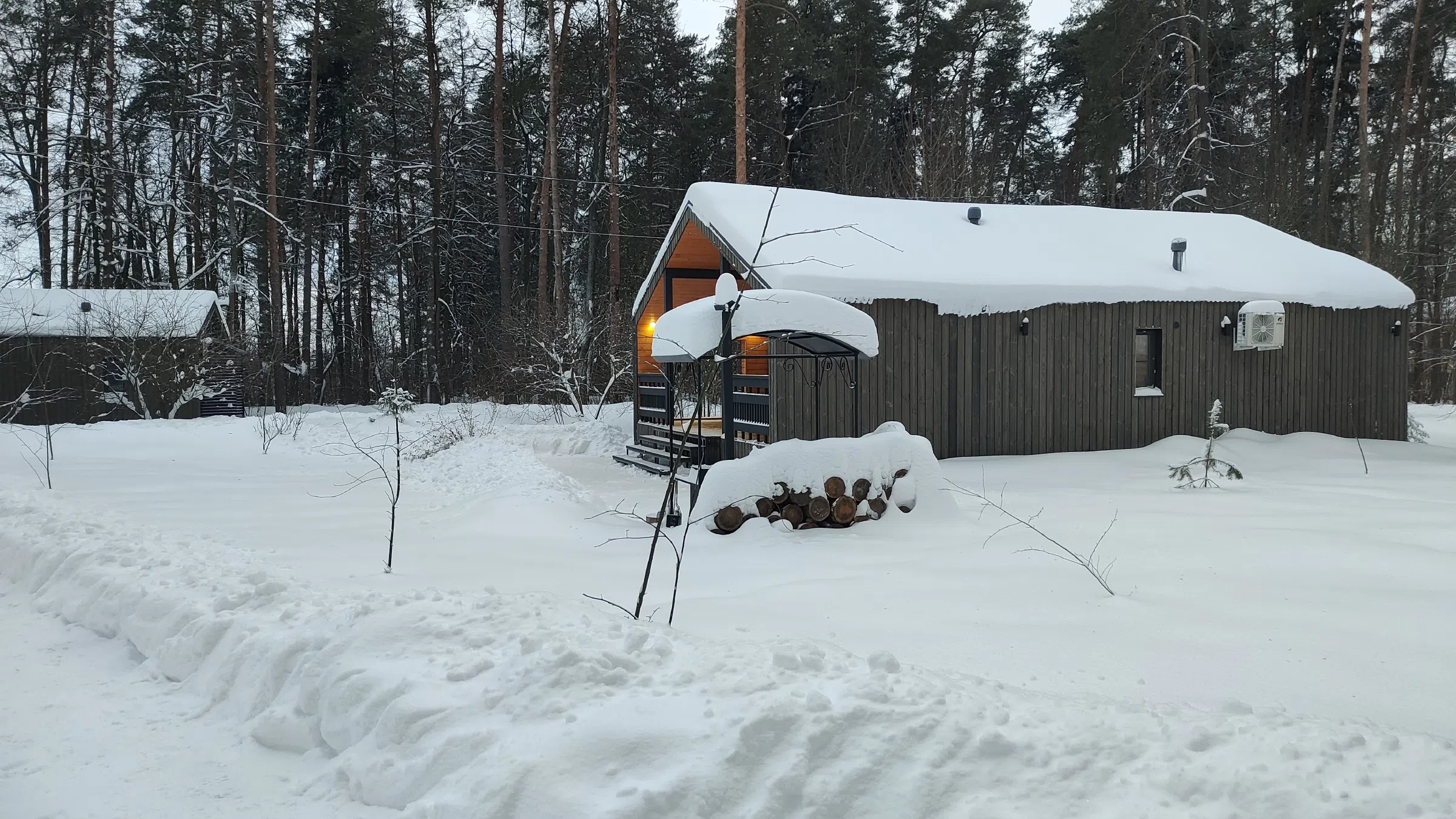 Домики в заснеженном лесу, фото 13