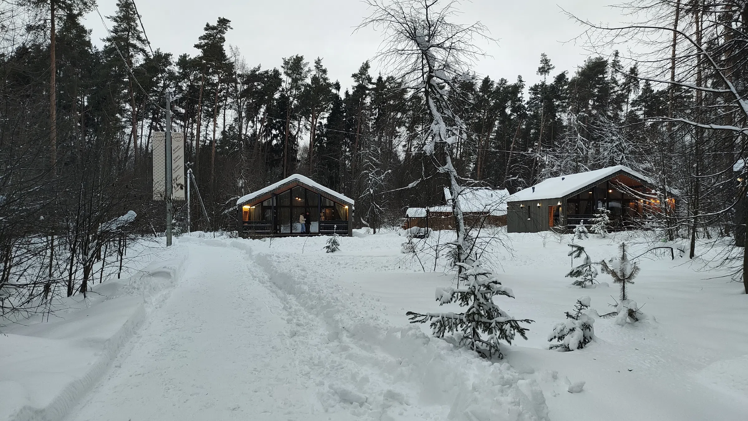 Домики в заснеженном лесу, фото 3