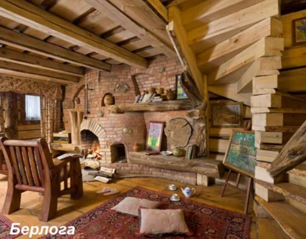Брусовая дача с каминами, фото 6