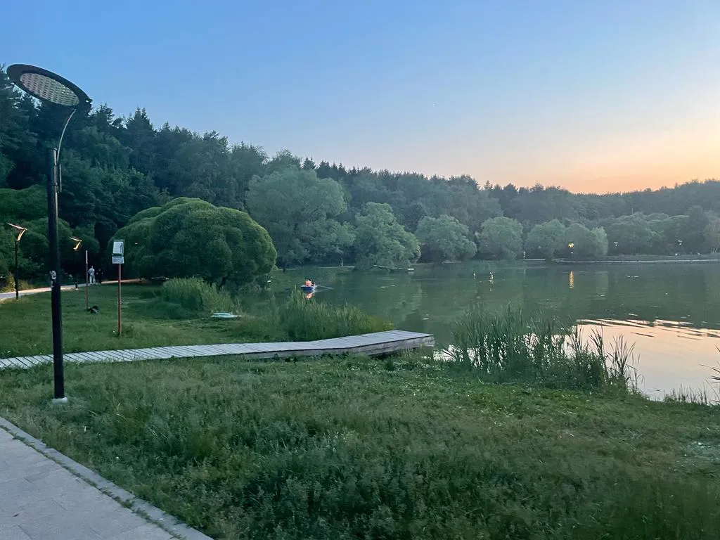 Парк у озера с фонарями, фото 4