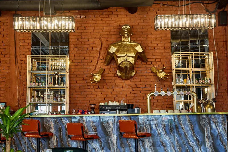 Лофт с синими диванами, фото 23